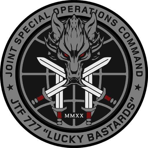 Joint Task Force 777 \n "Lucky Bastards" insignia
