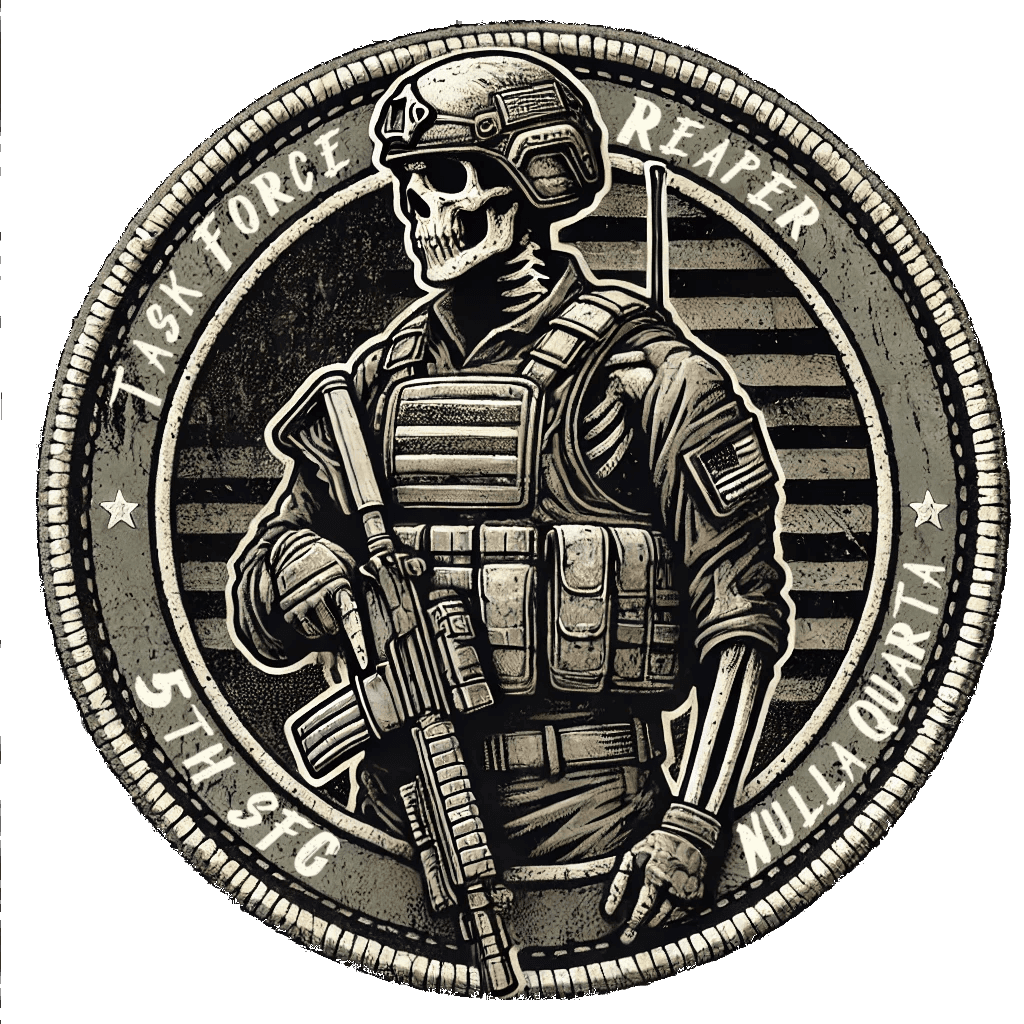 Task Force Reaper - 75th Rangers, 160th Soar, and 5th SFG insignia