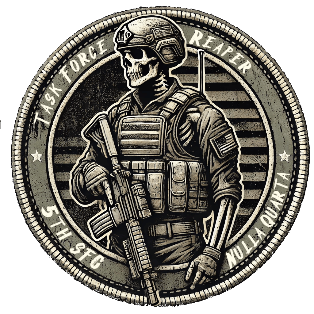 Task Force Reaper - 75th Rangers, 160th Soar, and 5th SFG insignia
