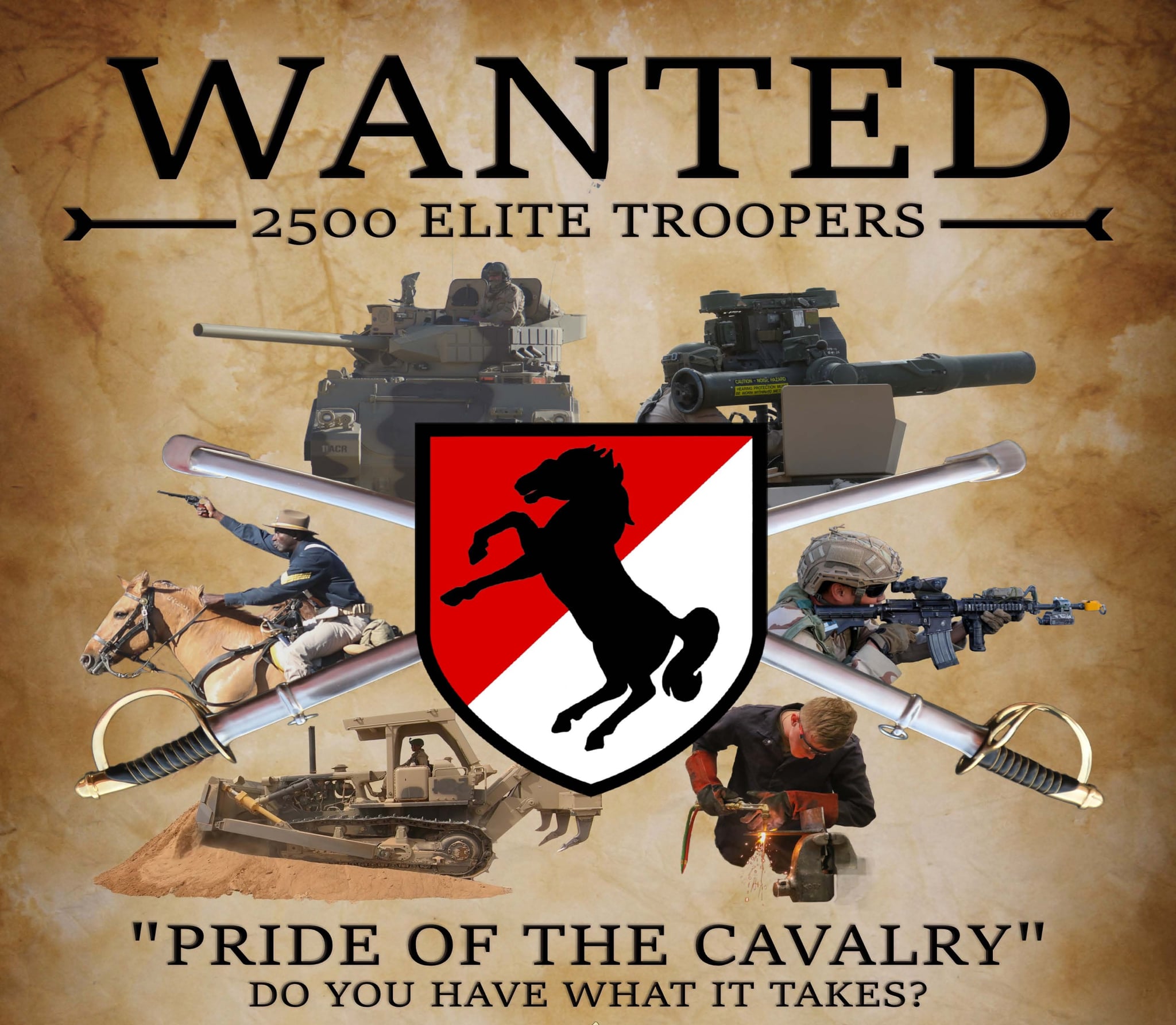 1-11 Armored Cavalry Regiment "IronHorse" insignia