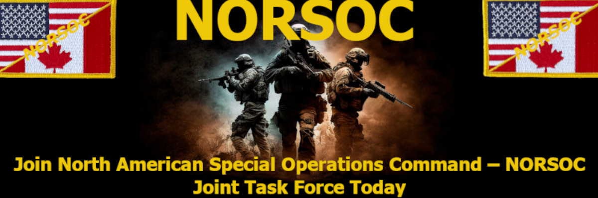 ( NORSOC )  North American Special Operations Command banner