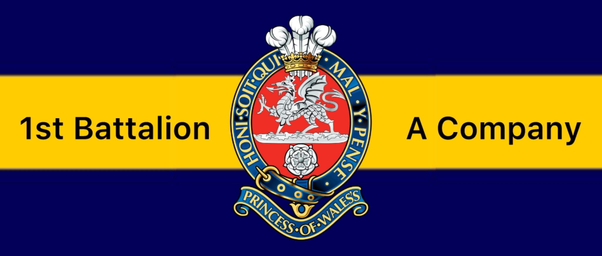 Princess of Wales Royal Regiment, A Coy, 1 Bn banner