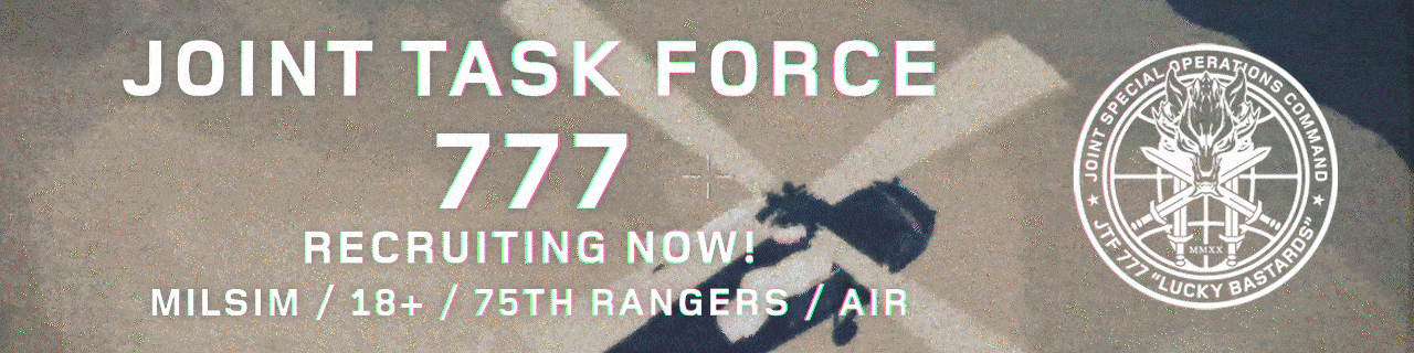 Joint Task Force 777 \n "Lucky Bastards" banner