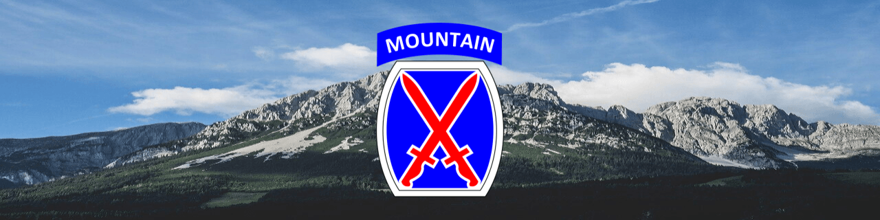 10th Mountain Division banner