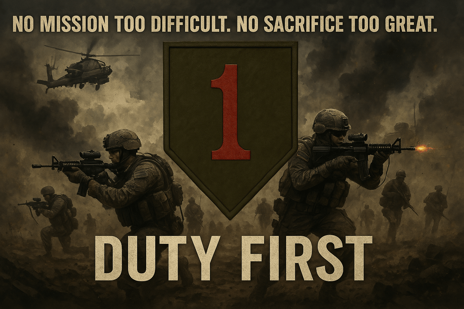 1st Infantry Division Unit banner