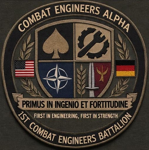 1st COMBAT ENGINEERS ALPHA insignia