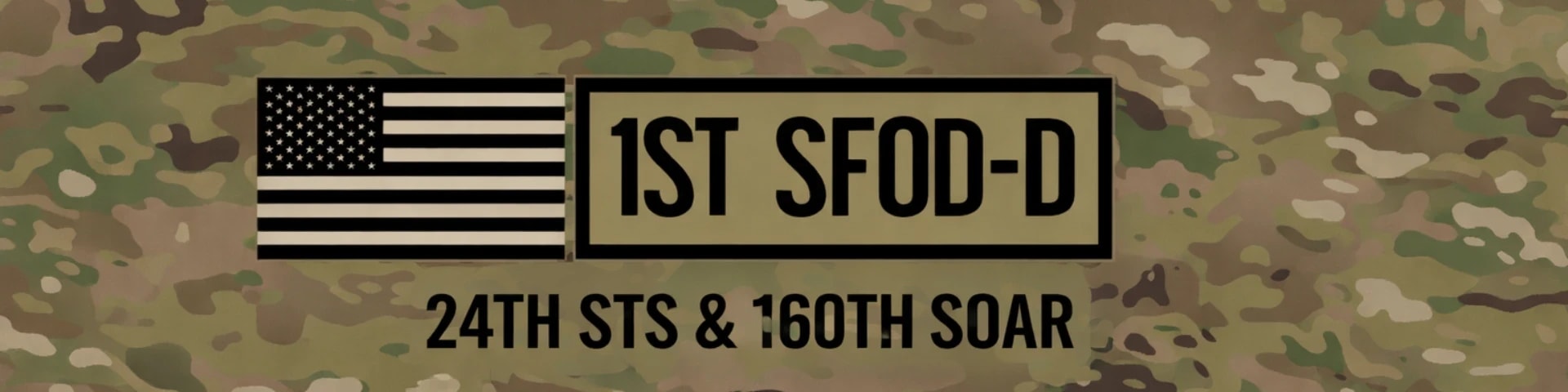 Joint Special Operations Command(SFOD-D, 160th SOAR, 24th STS) banner