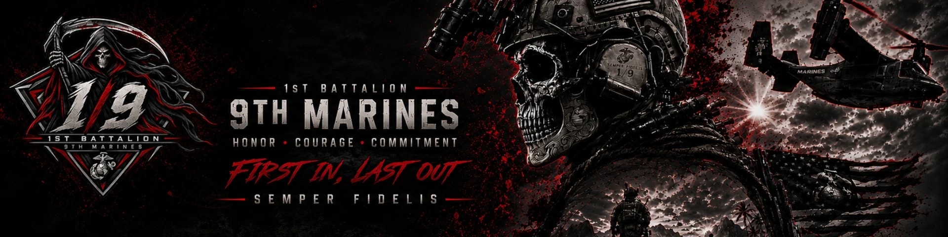1st Battalion 9th Marines banner