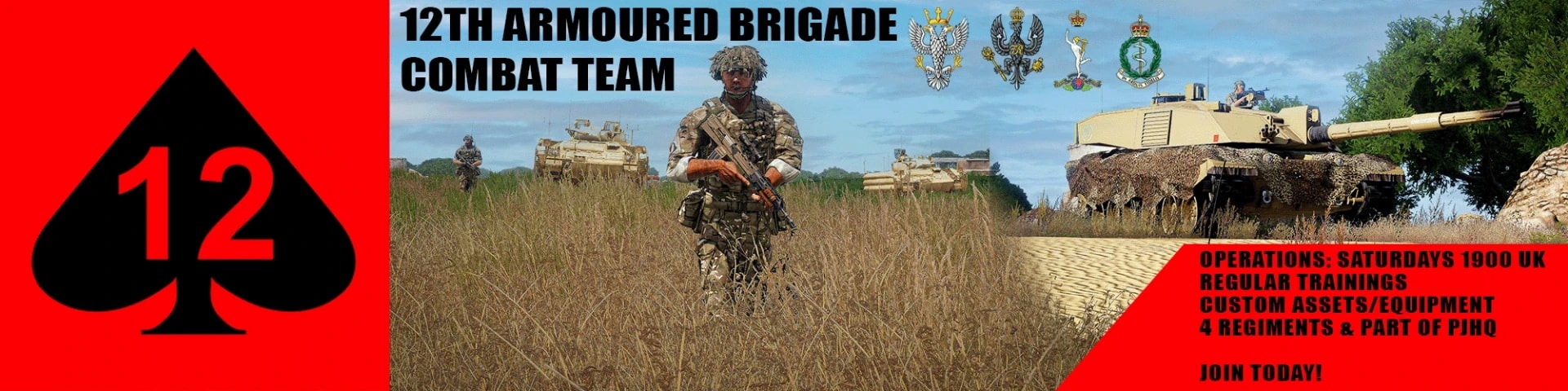 12TH ARMOURED BRIGADE COMBAT TEAM banner