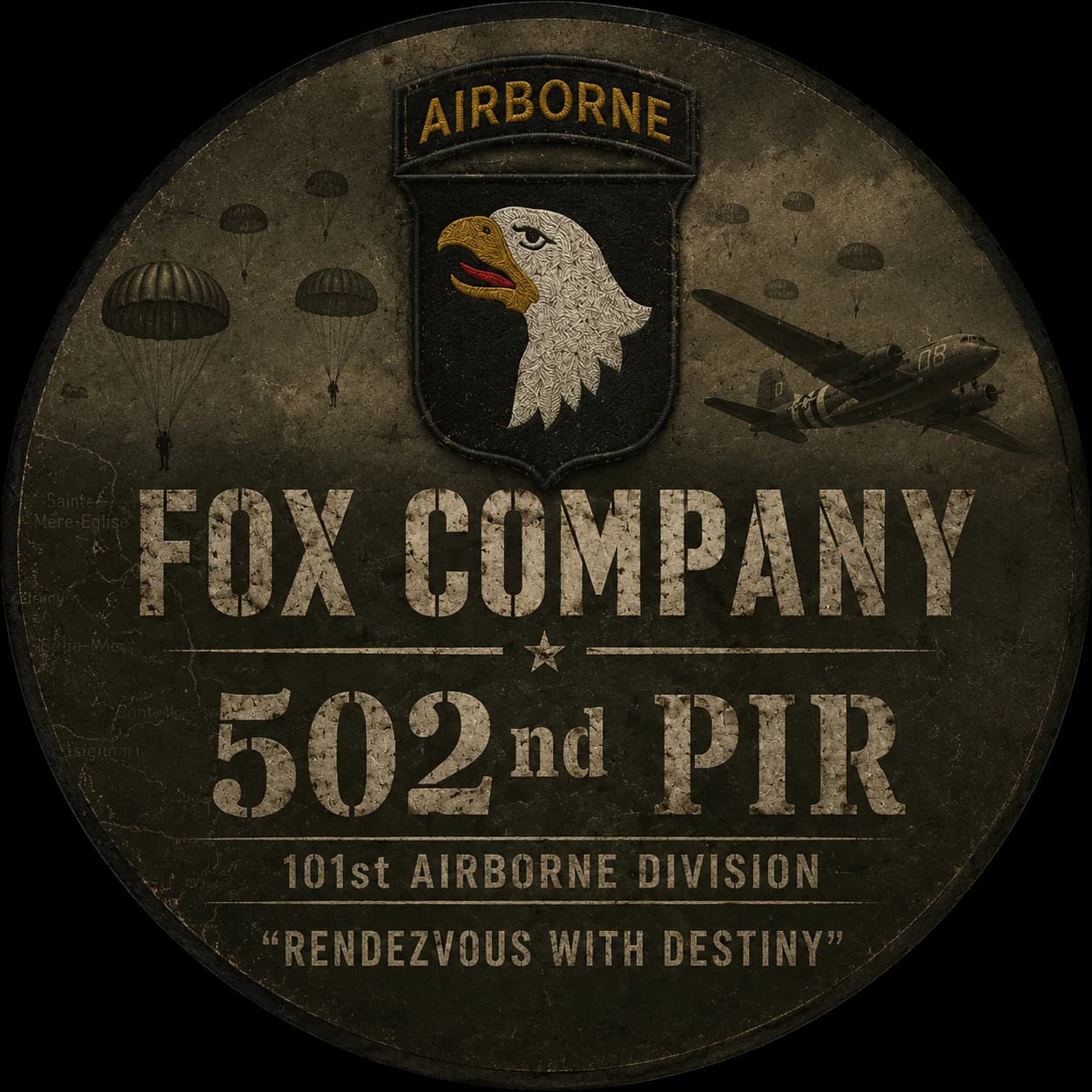 Fox Company 3rd Batt/502nd/101st Airborne insignia