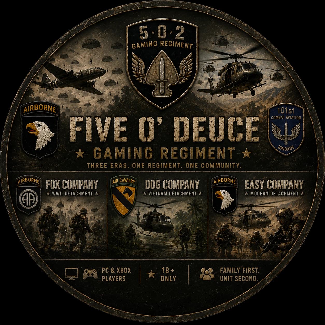 Five O' Deuce Gaming Regiment insignia
